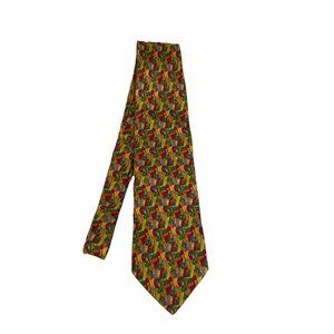 Andre Claude Canova Silk Georges Duboeuf Winery Yellow Abstract Necktie France